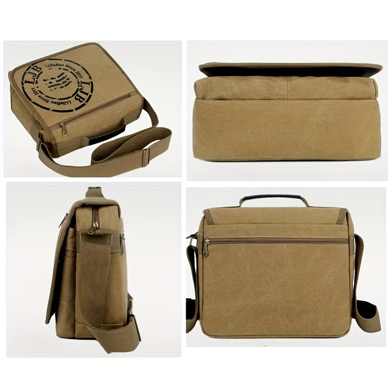 Retro Dirty Resistant Messenger Bag Large Capacity Canvas Shoulder Bag