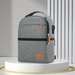 Deluxe Insulated Double Deck Lunch Box Bag for Adults Work Office & Picnics