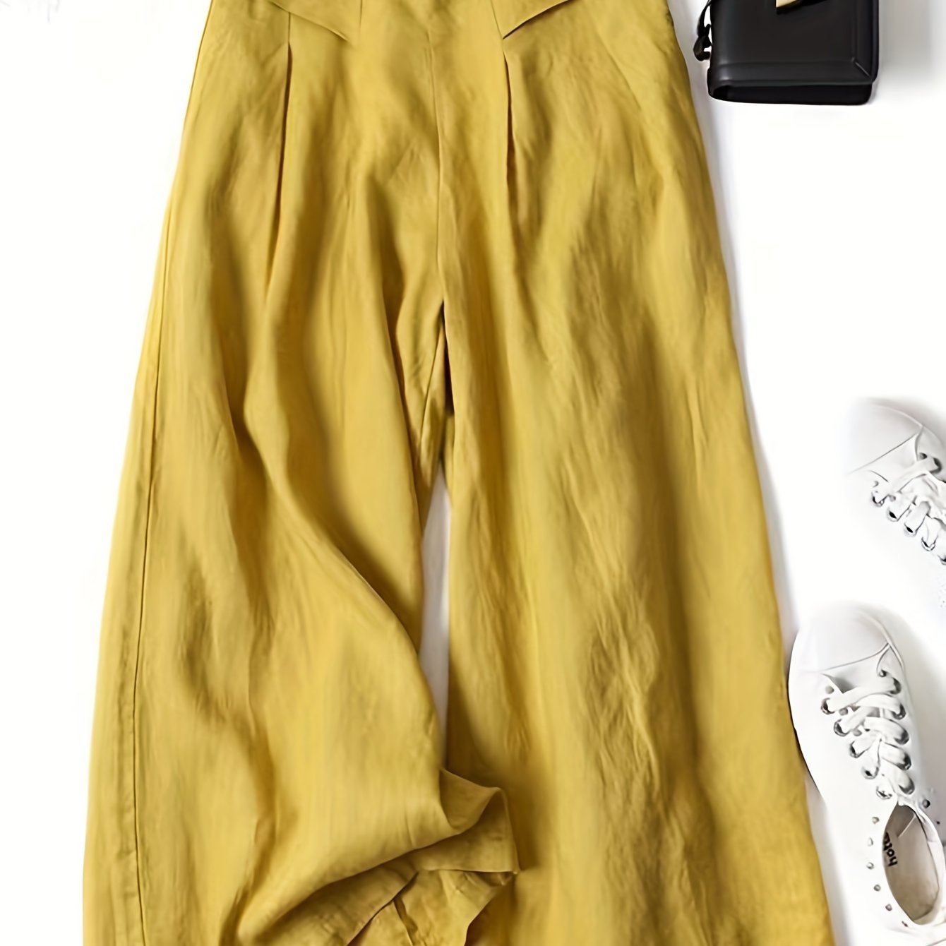  Casual Pants Women's Plus Solid Elastic Waist Loose Trousers