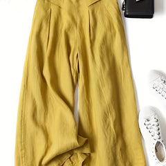  Casual Pants Women's Plus Solid Elastic Waist Loose Trousers