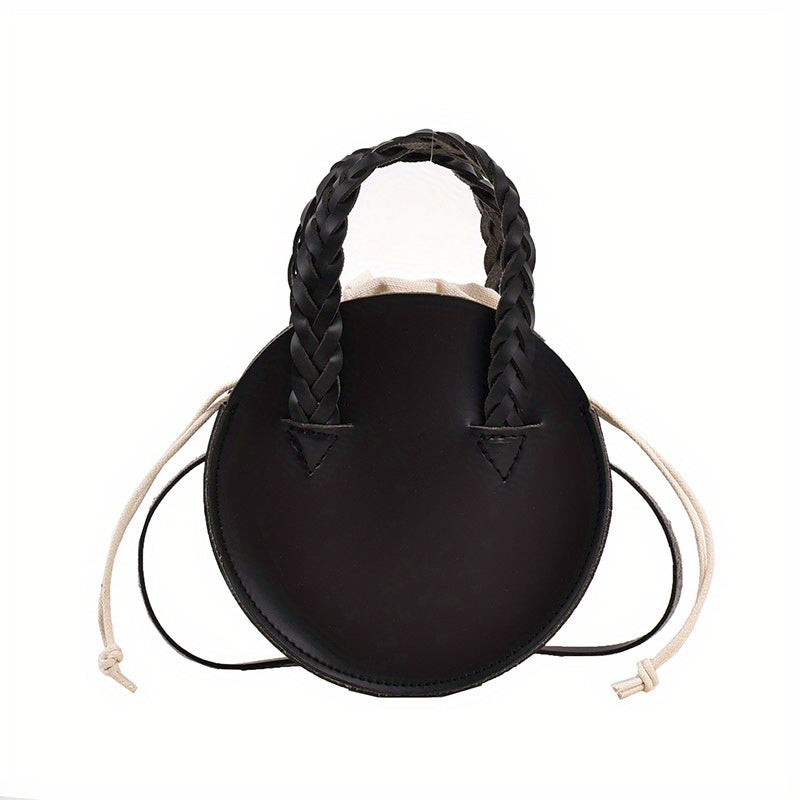 Girls PU Leather Round Crossbody Bag