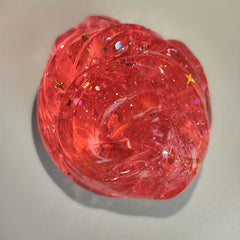 Pink Star Crystal Slime Toy Stretchable Glittery Dough for Kids