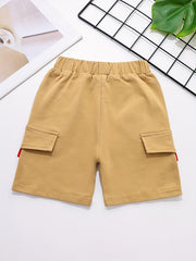 Boys Cargo Shorts with Pocket, Elastic Waist for Summer