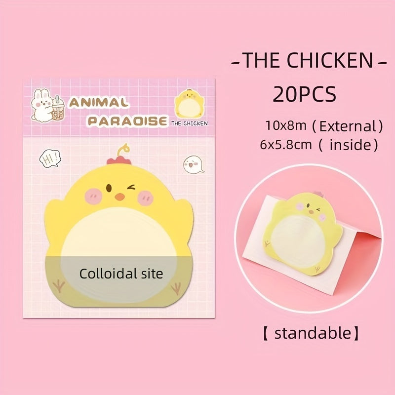 Animal Sticky Notes Standing Memo Stickers