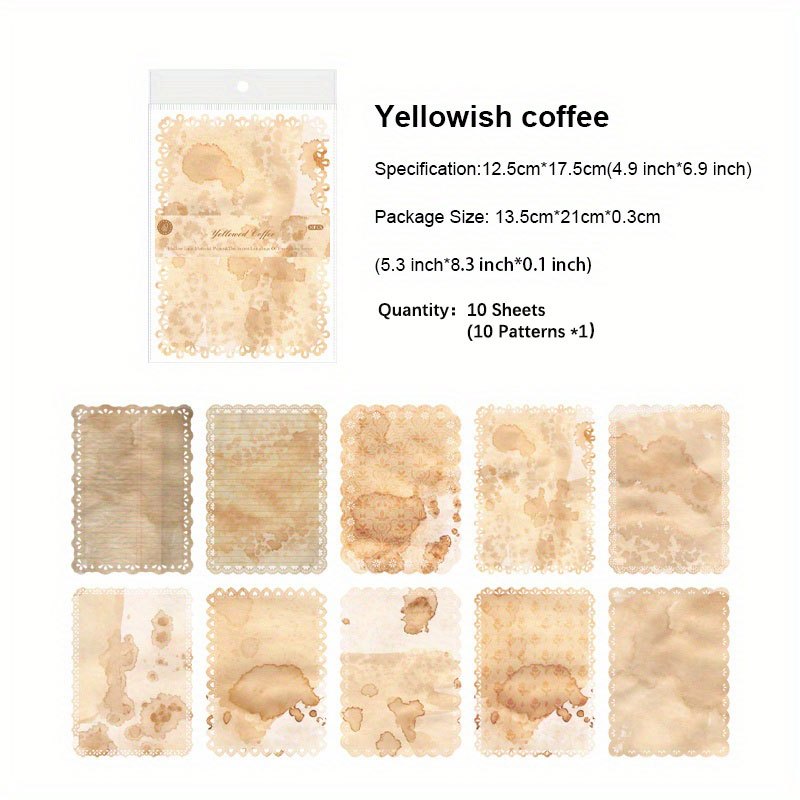 10pcs Vintage Scrapbook Paper Mix Special Papers For Scrapbooking