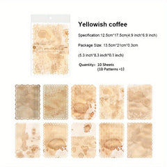 10pcs Vintage Scrapbook Paper Mix Special Papers For Scrapbooking