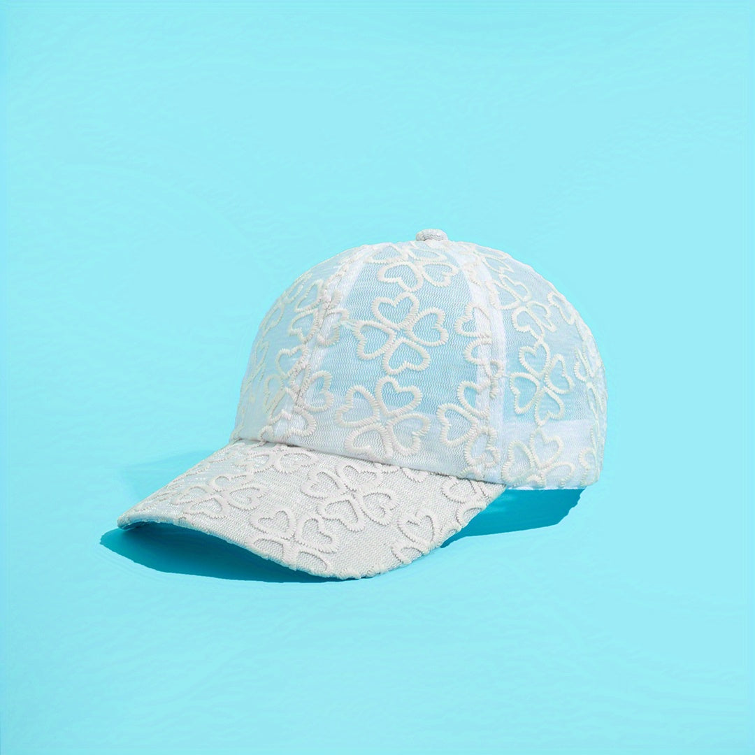 Lucky Clover Embroidery Trucker Hat Mesh Baseball Cap Lightweight Dad Hats