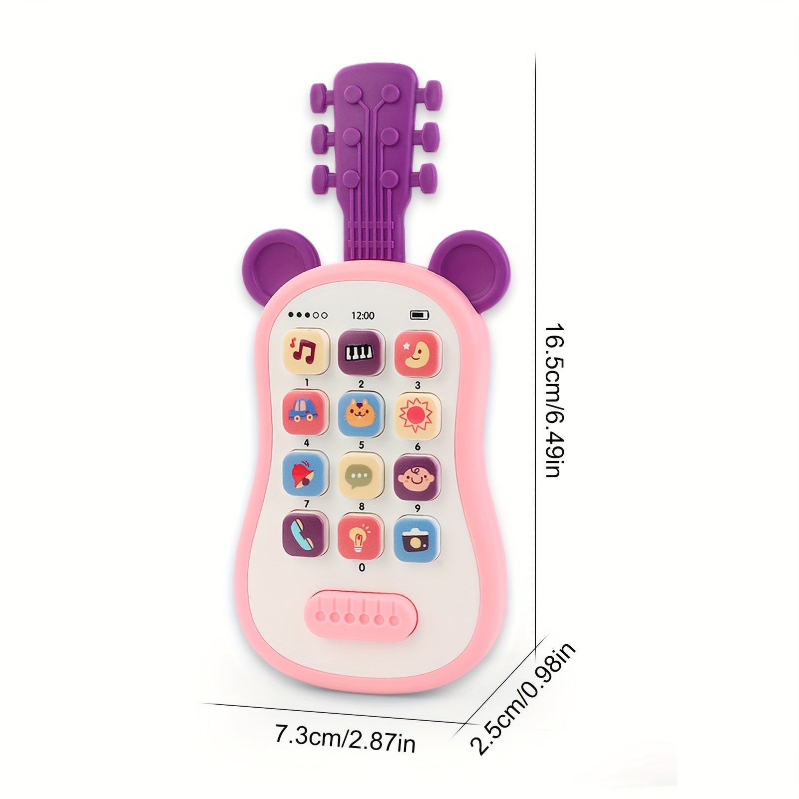 Kids Toy Guitar with Colorful Keys and Storytelling
