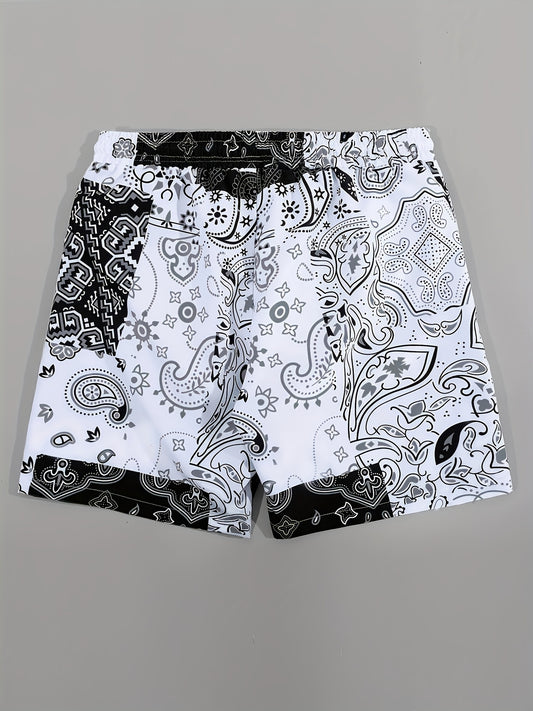 Men's Paisley Beach Shorts for Summer Days