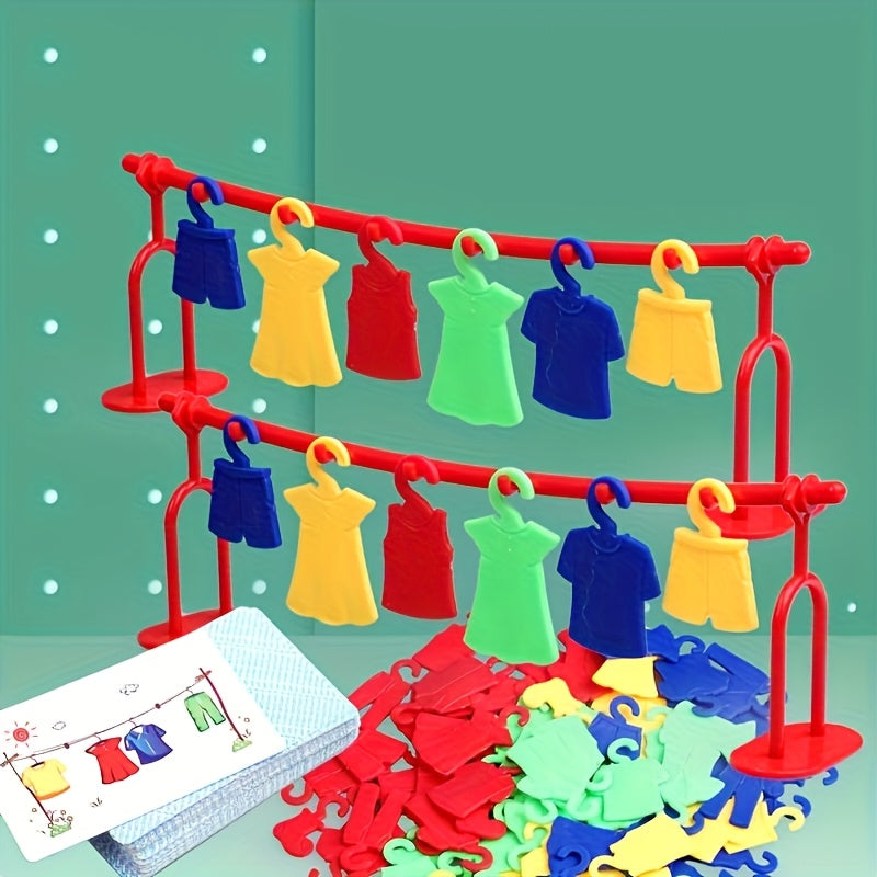 Colorful Plastic Clothes Drying & Puzzle Toys Game