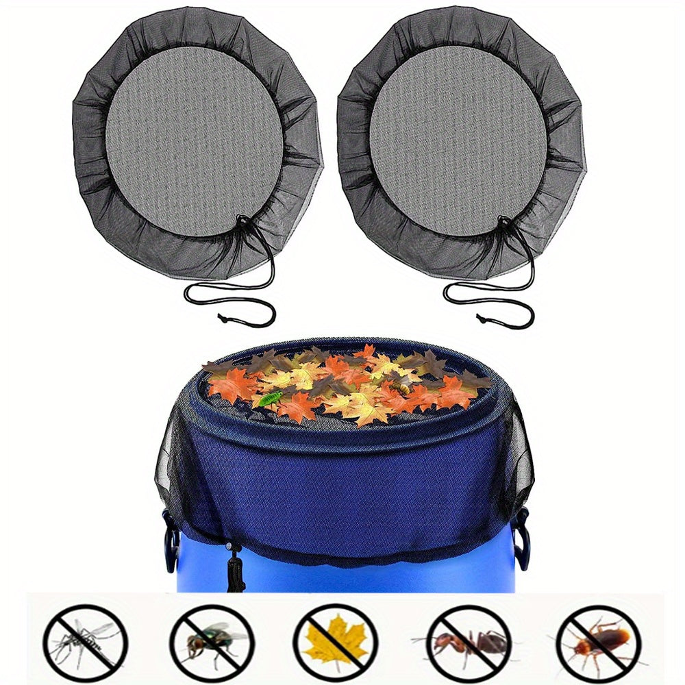 Rain Bucket Mesh Cover Water Bucket Net with Adjustable Drawstring Filter Mesh