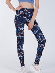 Stone Print High Waist Cropped Pants