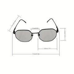 Polygonal Anti Light Glasses For Women Men Students