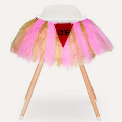 1st Birthday High Chair Skirt Banner & Tutu Decoration