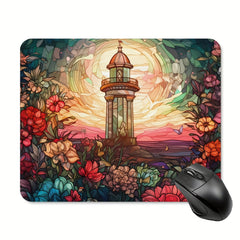 Flower And Lamp Stand Mouse Pad Non Slip Rubber Mouse Mat