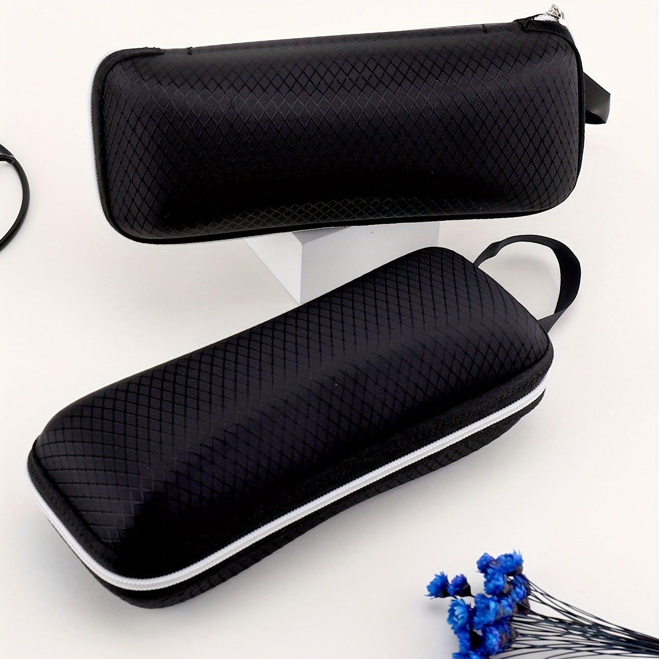 Plaid Pattern Glasses Case Zipper Sunglasses Storage Box