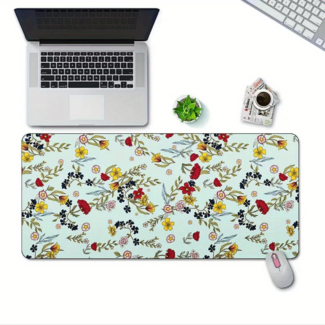 Chinese Flower And Bird 60 30 Medium Double Sided Faux Leather Mouse Pad