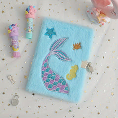 Mermaid Tail Notebook Soft Plush & Colorful
