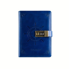 Sailor Style Retro Password Book PU Notebook With Lock Student Diary B6