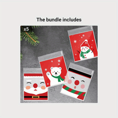 50pcs Christmas Snowman & Santa Goodie Bags for Beer & Snack Packaging
