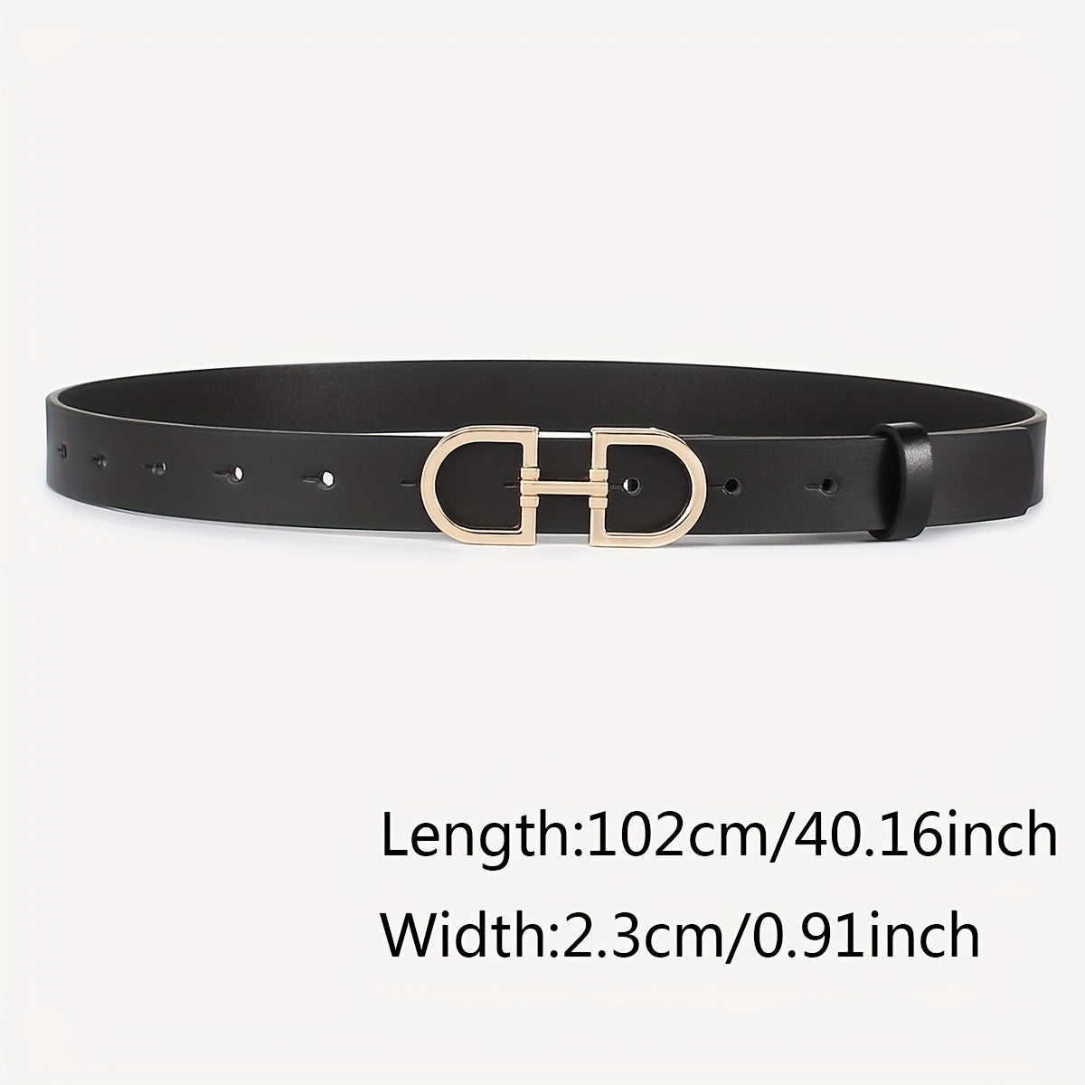 3pcs Double D Buckle Belt Set Classic PU Leather Waist Belt Women