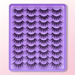 20 Pairs 3D Mink False Eyelashes for Long Lasting Voluminous Look