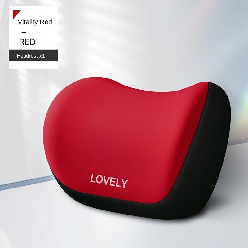 Car Headrest Waist Memory Foam Neck Pillowcase Lumbar Support