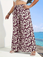  Tie Dye High Rise Wide Leg Pants With Belt