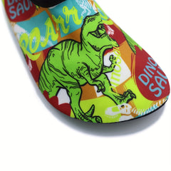 Boys' Dino Water Shoes, Quick Dry Aqua Socks for Summer