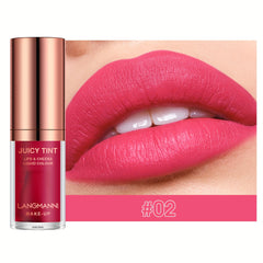 Lipstick Watery Lip Glaze Dual Use Velvet Texture Long Lasting Lip Tint