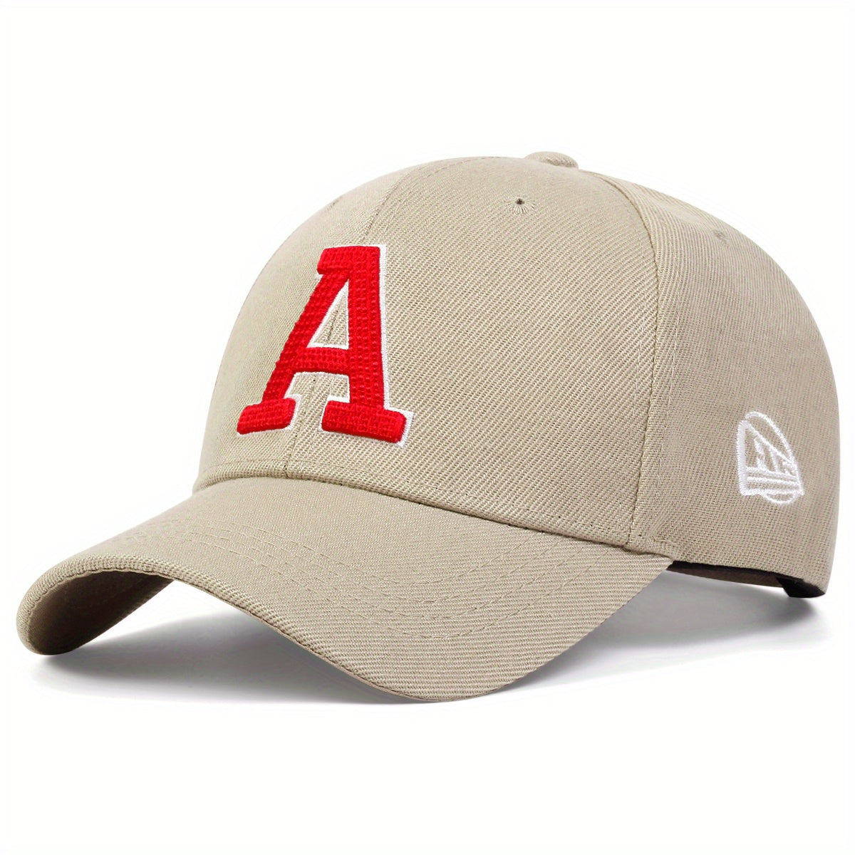 Unisex Adjustable Baseball Cap With Letter A Embroidery