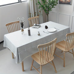 Cotton Linen Rectangle Tablecloth for Family Gathering