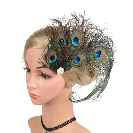 Peacock Hair Clip Fascinator Flapper Hair Pin Wedding Party