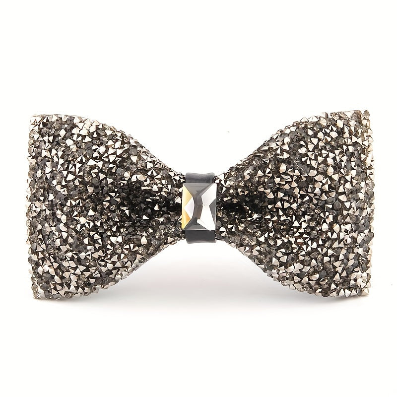 Bow Knot Faux Diamond Bow Tie for Banquet Wedding Men