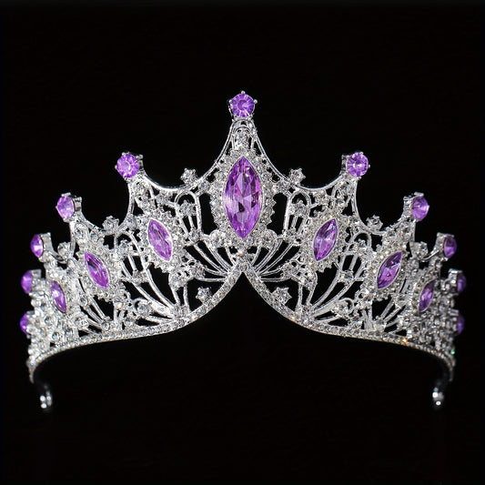 Bridal Rhinestone Crystal Crown Queen Tiara Head Jewelry