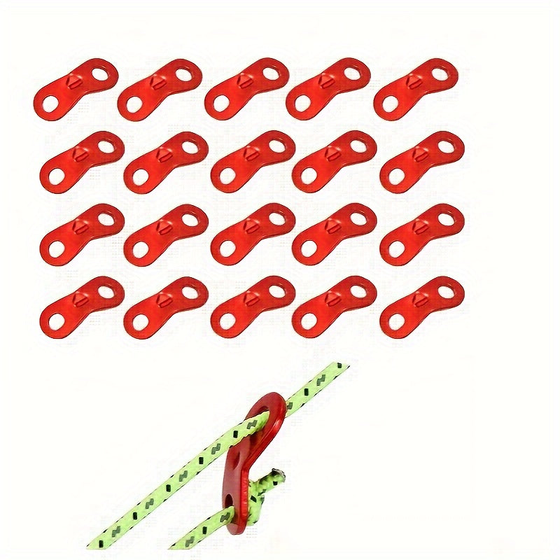 20PCS Aluminum Rope Tensioners for Camping Hiking Tent Accessory