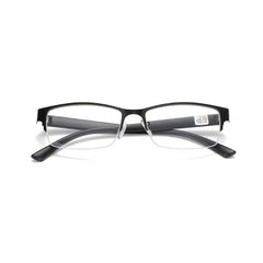 Semi Rimless Reading Glasses Men's Business Eyeglasses