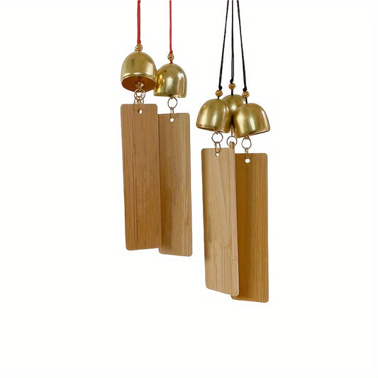 Mini Wooden Tag Wind Chime DIY Painting Wishes Scenic Retro Hanging Sign