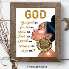 African American Christian Wall Decor Women Inspirational Art