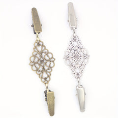 Retro Cardigan Clip Cape Shawl Sweater Collar Duck Clip Hollow Brooch Pin