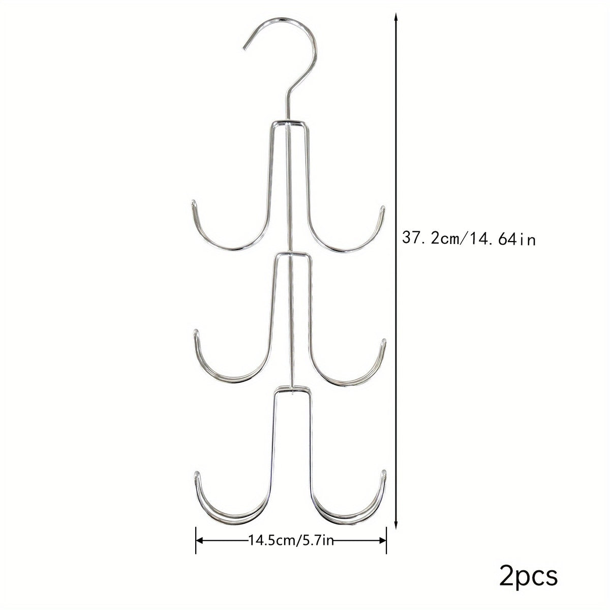 2pcs Purse Organizer Closet Metal Holder For Handbags Belts Scarves Totes