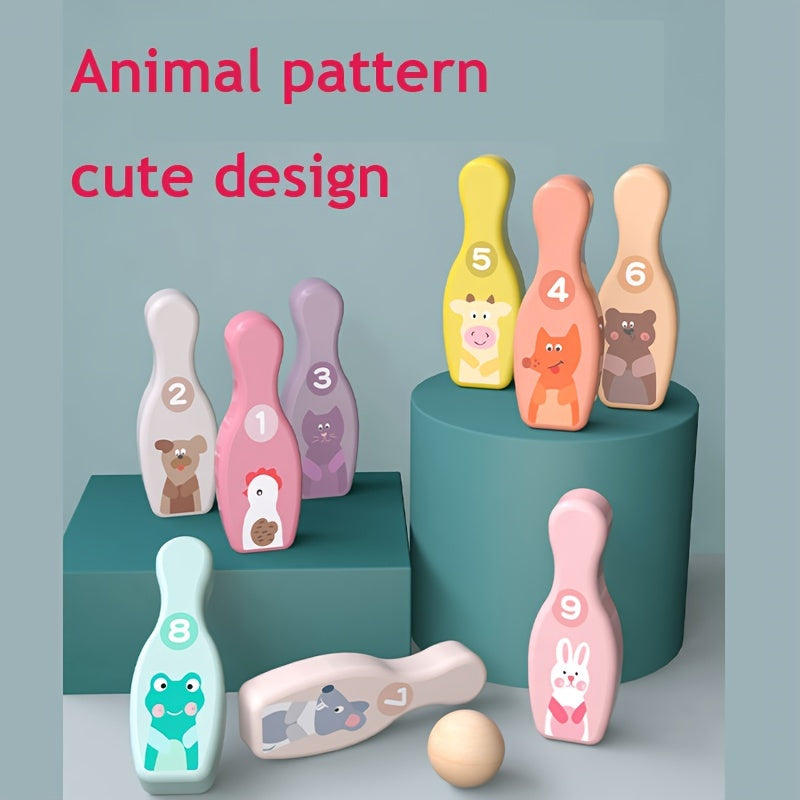 Colorful Animal Bowling Ball Interactive Puzzle Toys