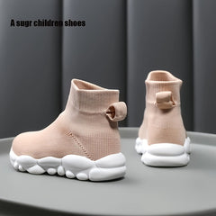 Breathable Woven Shoes for Baby Girls Lightweight Slip-On Walking Shoes