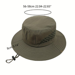 Outdoor Sunshade Bucket Hat Mesh Breathable Unisex Sun Hats Lightweight