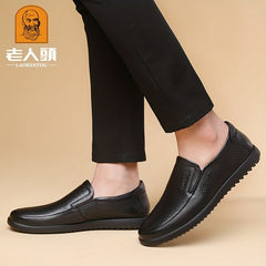 Men's Leather Slip On Shoes for Daily Walking