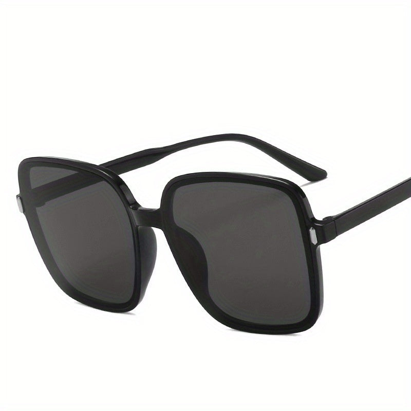 Men's Large Square Frame Polarized Sunglasses 100 UV Protection Vintage Eyewear