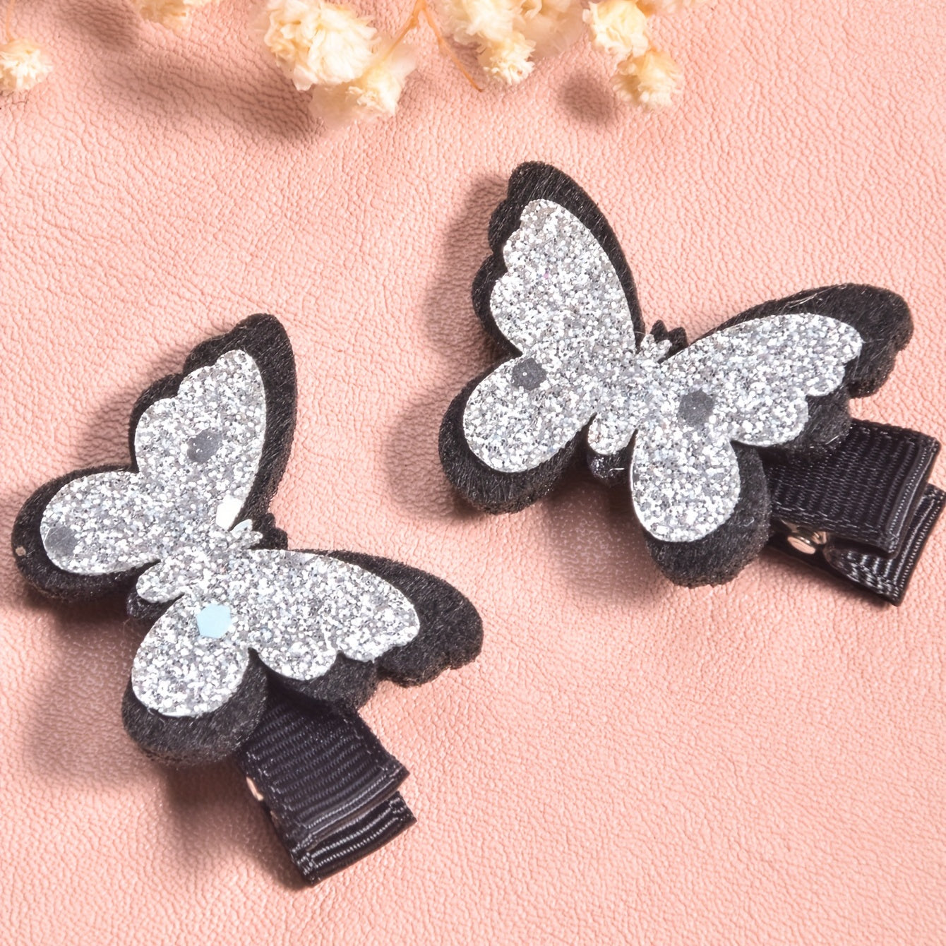 2pcs Butterfly Hair Clips Decorative Hair Accessories Gift For Girls