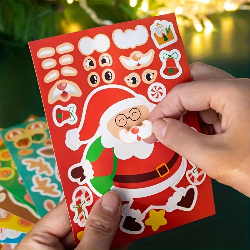 8pcs Christmas Family Party DIY Sticker Decorative Sealing Sticker