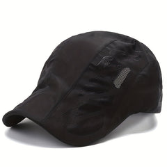 Men's Breathable Mesh Summer Hat Adjustable Newsboy Beret Cap