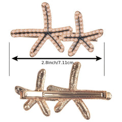 2pcs Pearl Hairpin Star Love Flower Hairpin Female Metal Hair Accessories